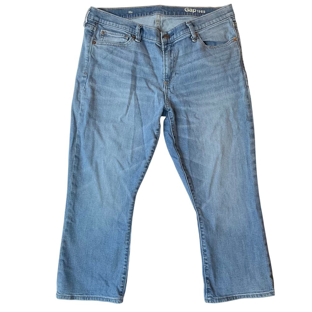 GAP Jeans Women’s Denim Waxed Boot Cut Jeans Size 32 Petite 50-52/86cm, Blue